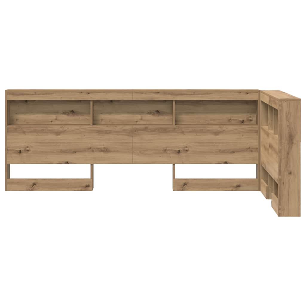 Storage Headboard with Shelf Artisan oak 100 cm Engineered wood